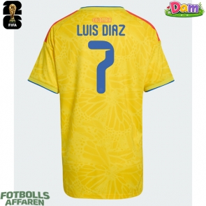 Colombia Luis Diaz #7 Hemmatröja Kvinnor VM 2026 Kortärmad